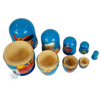 Pinocchio Russian Dolls- Blue 11cm (Set Of 5) image