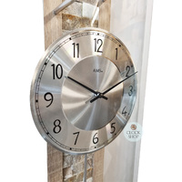 85cm Beech Pendulum Wall Clock With Stone Inlay By AMS image