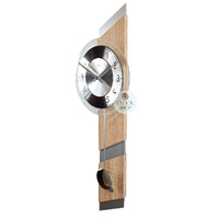 69cm Beech & Silver Pendulum Wall Clock By AMS image