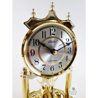 23cm Gold Anniversary Clock With Silver Dial & Westminster Chime By HALLER image