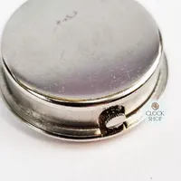 3.5cm Silver Clock Insert With White Dial & Roman Numerals image