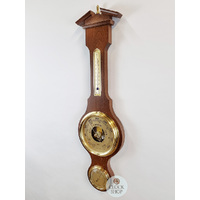 71cm Walnut Traditional Weather Station With Barometer, Thermometer & Hygrometer By FISCHER image