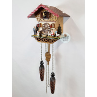 Heidi House Battery Chalet Cuckoo Clock With Dog & Goats 20cm By TRENKLE image