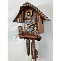 Tree & Water Trough 1 Day Mechanical Chalet Cuckoo Clock 20cm By ENGSTLER  image
