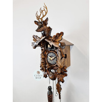 After The Hunt Battery Carved Cuckoo Clock 26cm By ENGSTLER image