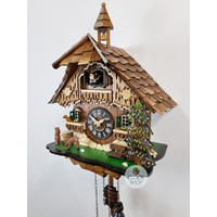 Deer & Bench Battery Chalet Cuckoo Clock 35cm By ENGSTLER image