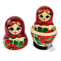 Kirov Russian Dolls- Red Scarf & Purple Dress 15cm (Set Of 7) image