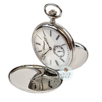 49mm Stainless Steel Unisex Mechanical Pocket Watch With Open Skeleton Back By CLASSIQUE (Roman) image