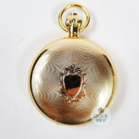 49mm Gold Unisex Mechanical Skeleton Pocket Watch By CLASSIQUE (Roman) image