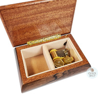 Wooden Musical Jewellery Box With Floral Inlay- Large (Tchaikovsky-Waltz Of The Flowers) image