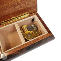 Wooden Musical Jewellery Box With Edelweiss Flowers- Large (Edelweiss) image