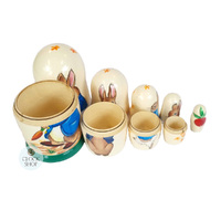 Peter Rabbit Russian Dolls- White 17cm (Set Of 5) image