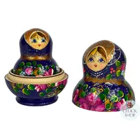 Floral Russian Dolls-Purple 14cm (Set Of 10) image