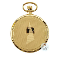 48mm Gold Unisex Pocket Watch With Open Dial By CLASSIQUE (Black Arabic) image