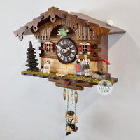 Black Forest Battery Chalet Kuckulino With Swinging Doll 16cm By TRENKLE image