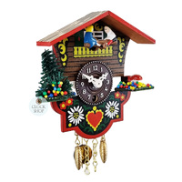 Swiss House Mechanical Chalet Clock With Seesaw 14cm By TRENKLE image