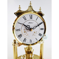 23cm Gold Anniversary Clock With Swarovski Crystal Balls & White Dial By HALLER image