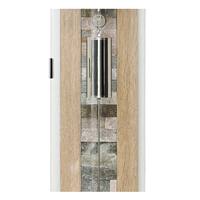 90cm Oak & Stone 8 Day Mechanical Striking Wall Clock With Curved Glass By AMS image