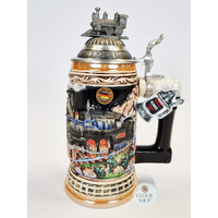 Train Beer Stein With Pewter Train On Lid 0.5L By KING image