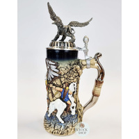 Griffin Beer Stein With Pewter Griffin On Lid 0.75L By KING image
