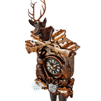 After The Hunt 8 Day Mechanical Carved Cuckoo Clock 42cm By ENGSTLER image