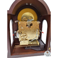 30cm Walnut Mechanical Table Clock With Westminster Chime & Moon Dial By HERMLE image