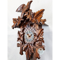5 Leaf & Bird 8 Day Mechanical Carved Cuckoo Clock 47cm By HÖNES image