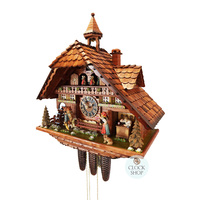 Clock Maker's Workshop 8 Day Mechanical Chalet Cuckoo Clock With Dancers 55cm By HÖNES image