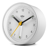 7.5cm White Analogue Alarm Clock By BRAUN image