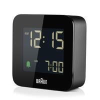 6cm Black Digital Travel Alarm Clock By BRAUN image