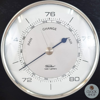 28.5cm Black & Chrome Weather Station With Barometer, Thermometer & Hygrometer By FISCHER image