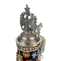 Deutschland Coat Of Arms Monarchy Beer Stein With Eagle On Lid 0.5L By KING image