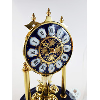 25cm Royal Blue & Gold Porcelain Anniversary Clock With Decorative Dial By HALLER image