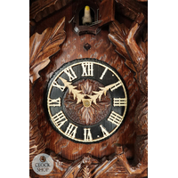 Hunting Scene With Boar Head 8 Day Mechanical Carved Cuckoo Clock 51cm By GERHARD SCHMIEDER image