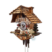 Accordion Player 1 Day Mechanical Chalet Cuckoo Clock 32cm By SCHNEIDER image