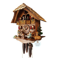 Seesaw 1 Day Mechanical Chalet Cuckoo Clock With Dancers 31cm By SCHNEIDER image