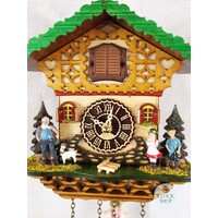 Heidi House Battery Chalet Cuckoo Clock With Swinging Doll 20cm By TRENKLE image
