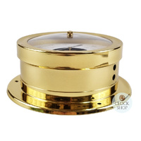 16.5cm Polished Brass Barometer By FISCHER image