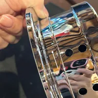 16.5cm Chrome Barometer By FISCHER (Small Crack In Bezel) image