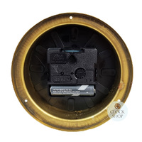 12.5cm Polished Brass Nautical Quartz Clock By FISCHER image