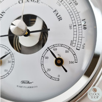 12.5cm Chrome Barometer With Thermometer & Hygrometer By FISCHER image