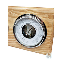 38cm Ash Weather Station With Quartz Clock & Barometer By FISCHER image