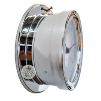 16.5cm Chrome Nautical Quartz Clock By FISCHER image