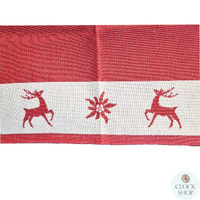 Red Reindeer Table Runner By Schatz (100cm) image