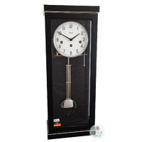 57cm Black 8 Day Mechanical Chiming Wall Clock By HERMLE image