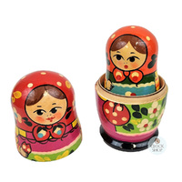 Zagorsk Floral Russian Dolls 11cm (Set Of 5) image
