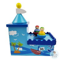 Pirate Music Box & Money Box With Spinning Pirates (Merrily We Roll Along) image