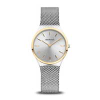 Gift Set- 31mm Classic Collection Gold & Silver Womens Watch With Bracelet By BERING image