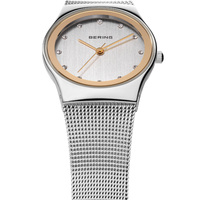 27mm Classic Collection Womens Watch With Two Tone Swarovski Dial & Silver Milanese Strap & Swarovski Elements By BERING image