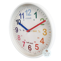 20cm Wickford White Children's Time Teaching Wall Clock By ACCTIM image